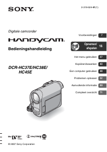 Handleiding Sony DCR-HC37E Camcorder