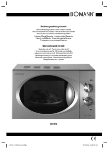 Manual Bomann CB 1272 Microwave