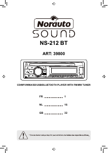 Mode d’emploi Norauto NS-212 BT Autoradio