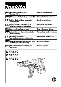 Manual de uso Makita DFR750 Atornillador