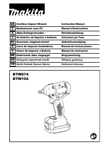 Manual Makita BTW074 Chave de impacto