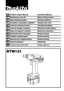 Manual Makita BTW121 Chave de impacto