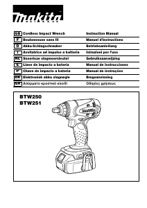 Manual de uso Makita BTW251 Llave de impacto