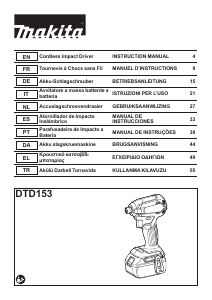 Bedienungsanleitung Makita DTD153 Schlagschrauber