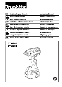 Handleiding Makita DTW280 Slagmoersleutel