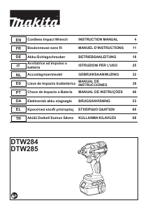 Manual Makita DTW284 Impact Wrench