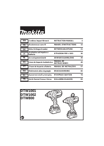 Kullanım kılavuzu Makita DTW800 Darbeli somun sıkma