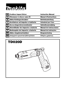 Manual Makita TD020D Chave de impacto