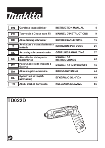 Manual Makita TD022D Impact Wrench