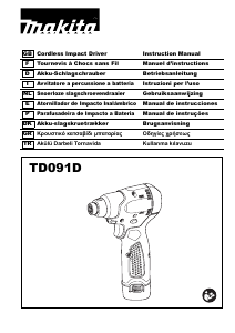 Kullanım kılavuzu Makita TD091D Darbeli somun sıkma