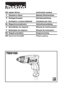 Manual de uso Makita TD0100 Llave de impacto