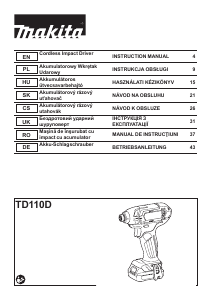 Manual Makita TD110D Impact Wrench