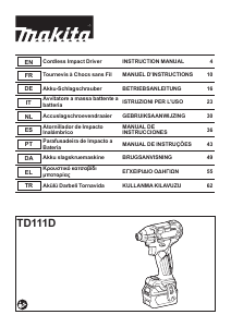 Bedienungsanleitung Makita TD111D Schlagschrauber