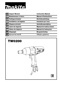 Manual Makita TW0200 Chave de impacto