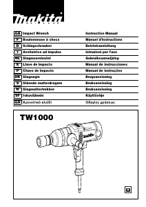 Manual Makita TW1000 Chave de impacto