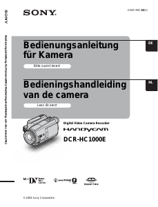 Bedienungsanleitung Sony DCR-HC1000E Camcorder