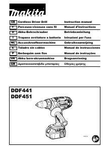 Manuale Makita DDF441 Trapano avvitatore
