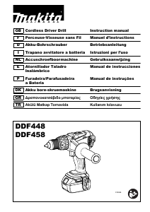 Manual de uso Makita DDF458 Atornillador taladrador