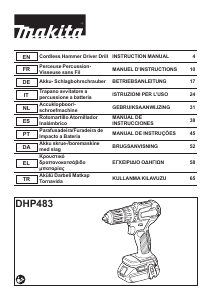 Brugsanvisning Makita DHP483 Bore-skruemaskine