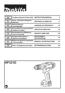 Manual Makita HP331D Drill-Driver