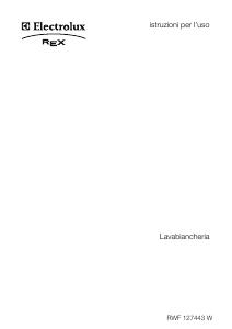 Manuale Electrolux-Rex RWF127443W Lavatrice