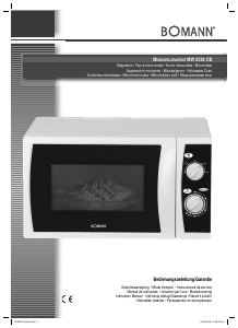 Bedienungsanleitung Bomann MW 2226 CB Mikrowelle