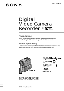 Bedienungsanleitung Sony DCR-PC9E Camcorder