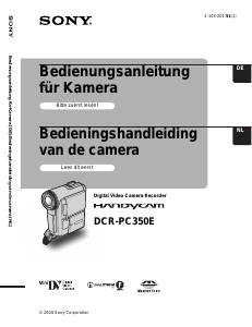 Handleiding Sony DCR-PC350E Camcorder