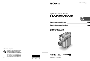 Handleiding Sony DCR-PC1000E Camcorder
