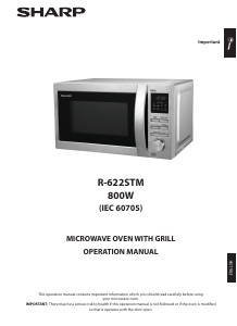 Manual Sharp R-622STM Microwave