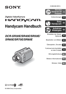 Bedienungsanleitung Sony DCR-SR40E Camcorder