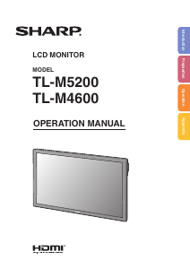 Handleiding Sharp TL-M5200 LCD monitor