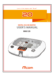 Manual Rcom MAX 20 Incubator