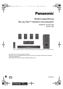 Bedienungsanleitung Panasonic SC-BTT190 Heimkinosystem