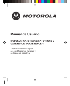 Manual de uso Motorola GATE4500CE Teléfono inalámbrico