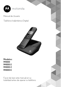 Manual de uso Motorola M4000 Teléfono inalámbrico