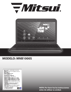 Manual de uso Mitsui MNB1000S Portátil