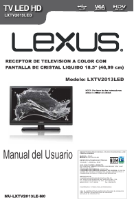 Manual de uso Lexus LXTV2013LED Televisor de LCD