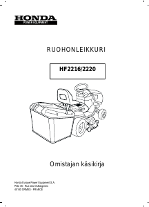 Käyttöohje Honda HF2216 Ruohonleikkuri