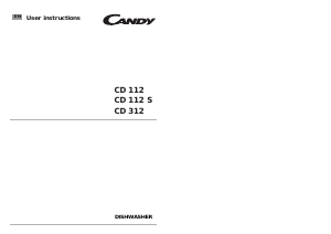 Manual Candy CD 112 Dishwasher