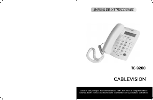 Manual de uso Cablevision TC-9200 Teléfono