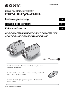 Kullanım kılavuzu Sony DCR-SR290E Kaydedici kamera