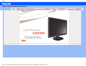 Handleiding Philips 220sw9fb LCD monitor