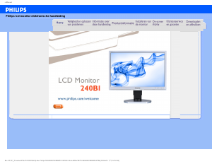 Handleiding Philips 240B1 LCD monitor