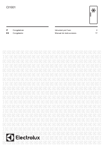 Manual de uso Electrolux CI1001 Congelador