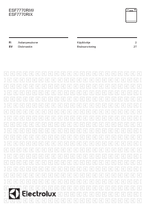 Käyttöohje Electrolux ESF7770RIX Astianpesukone