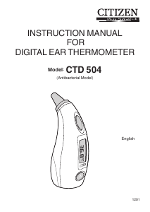 Manual Citizen CTD 504 Thermometer