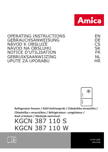 Návod Amica KGCN 387 110 W Chladnička s mrazničkou