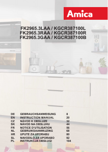 Mode d’emploi Amica KGCR 387 100 R Réfrigérateur combiné