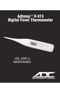 Handleiding ADC Adtemp II 413 Thermometer